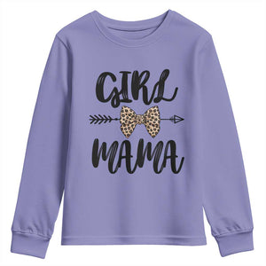Funny Girl Mama Youth Sweatshirt Leopard New Mom Mother's Day TS11 Violet Print Your Wear