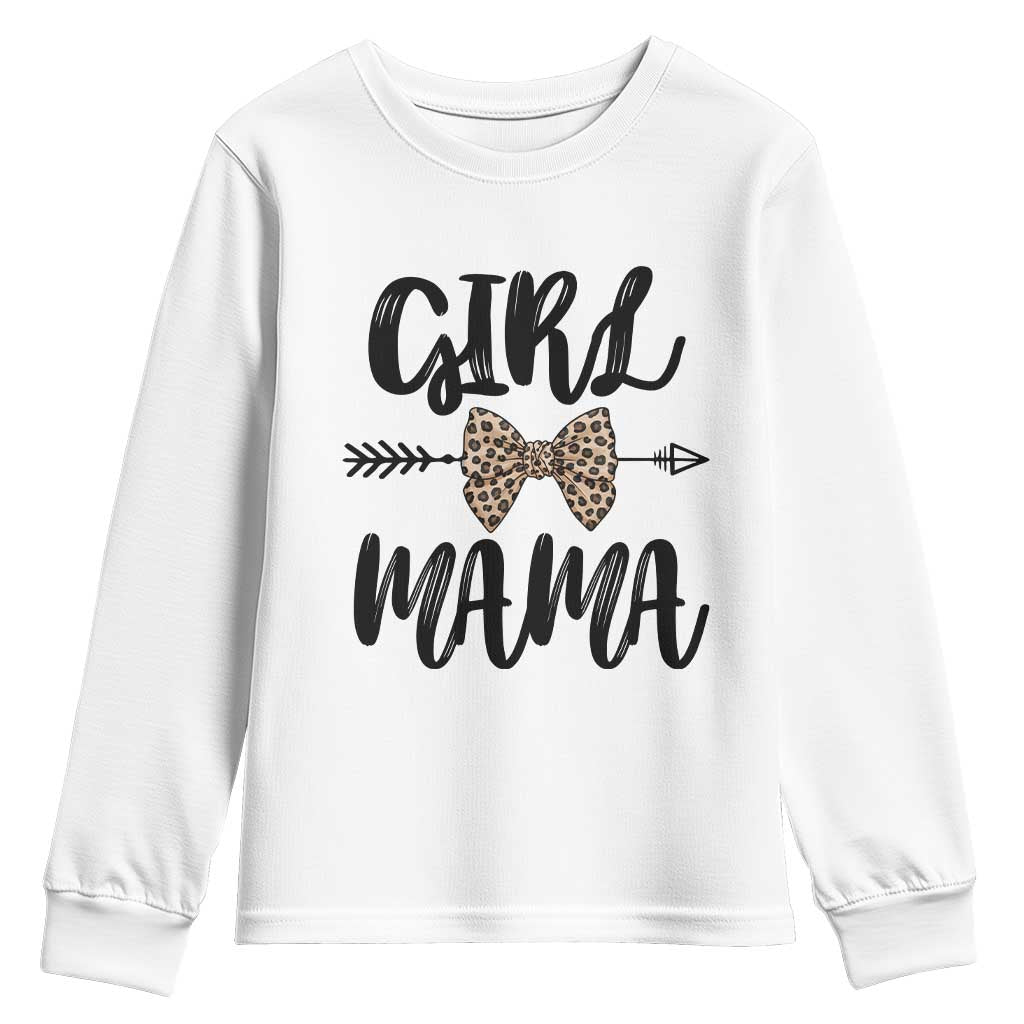 Funny Girl Mama Youth Sweatshirt Leopard New Mom Mother's Day TS11 White Print Your Wear
