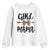 Funny Girl Mama Youth Sweatshirt Leopard New Mom Mother's Day TS11 White Print Your Wear