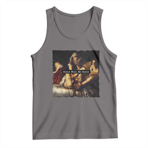 Funny Girls Will Be Girls Feminist Women Tank Top TS11 Deep Heather Print Your Wear