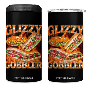 Funny Glizzy Gobbler 4 in 1 Can Cooler Tumbler Glizzy Hot Dog Meme Hilarious TS11 One Size: 16 oz Black Print Your Wear