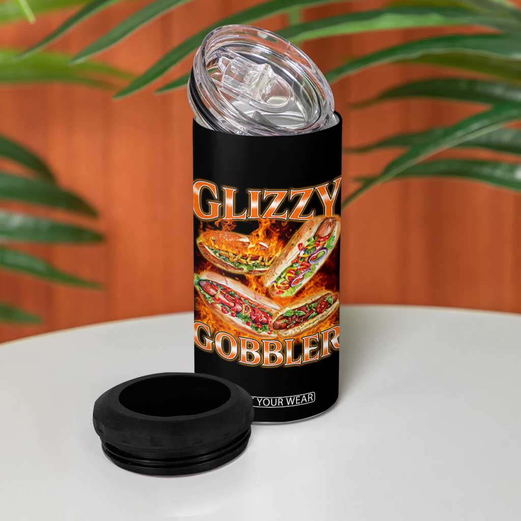 Funny Glizzy Gobbler 4 in 1 Can Cooler Tumbler Glizzy Hot Dog Meme Hilarious TS11 Print Your Wear