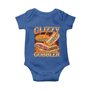 Funny Glizzy Gobbler Baby Onesie Glizzy Hot Dog Meme Hilarious TS11 Royal Blue Print Your Wear