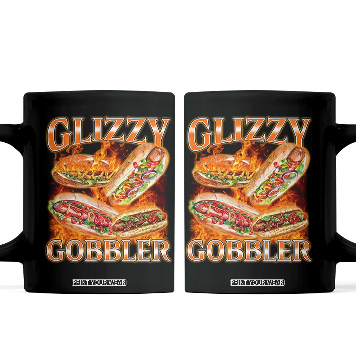 Funny Glizzy Gobbler Coffee Mug Glizzy Hot Dog Meme Hilarious TS11 Black Print Your Wear