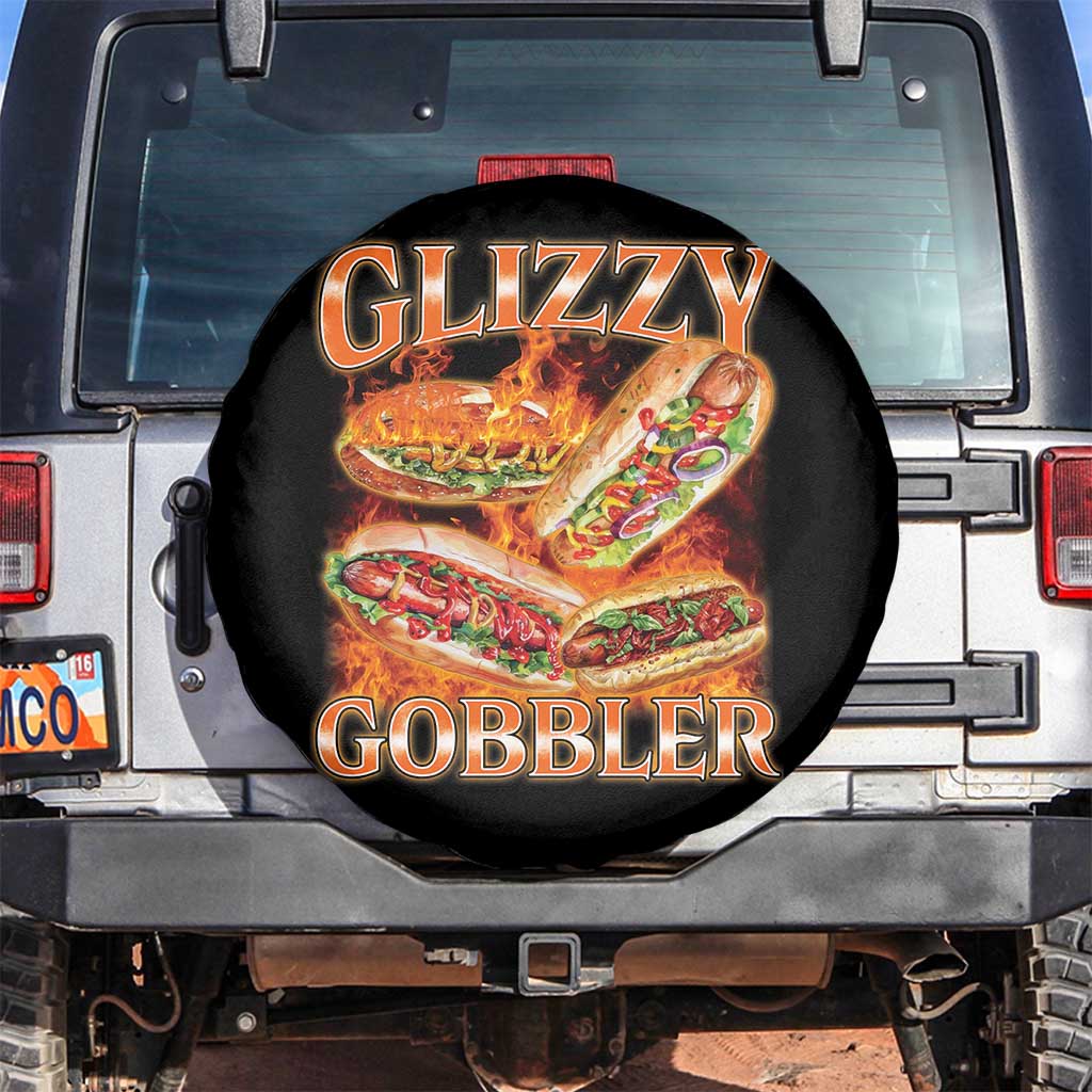 Funny Glizzy Gobbler Spare Tire Cover Glizzy Hot Dog Meme Hilarious TS11 No hole Black Print Your Wear