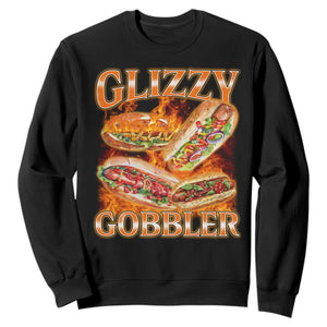 Funny Glizzy Gobbler Sweatshirt Glizzy Hot Dog Meme Hilarious TS11 Black Print Your Wear