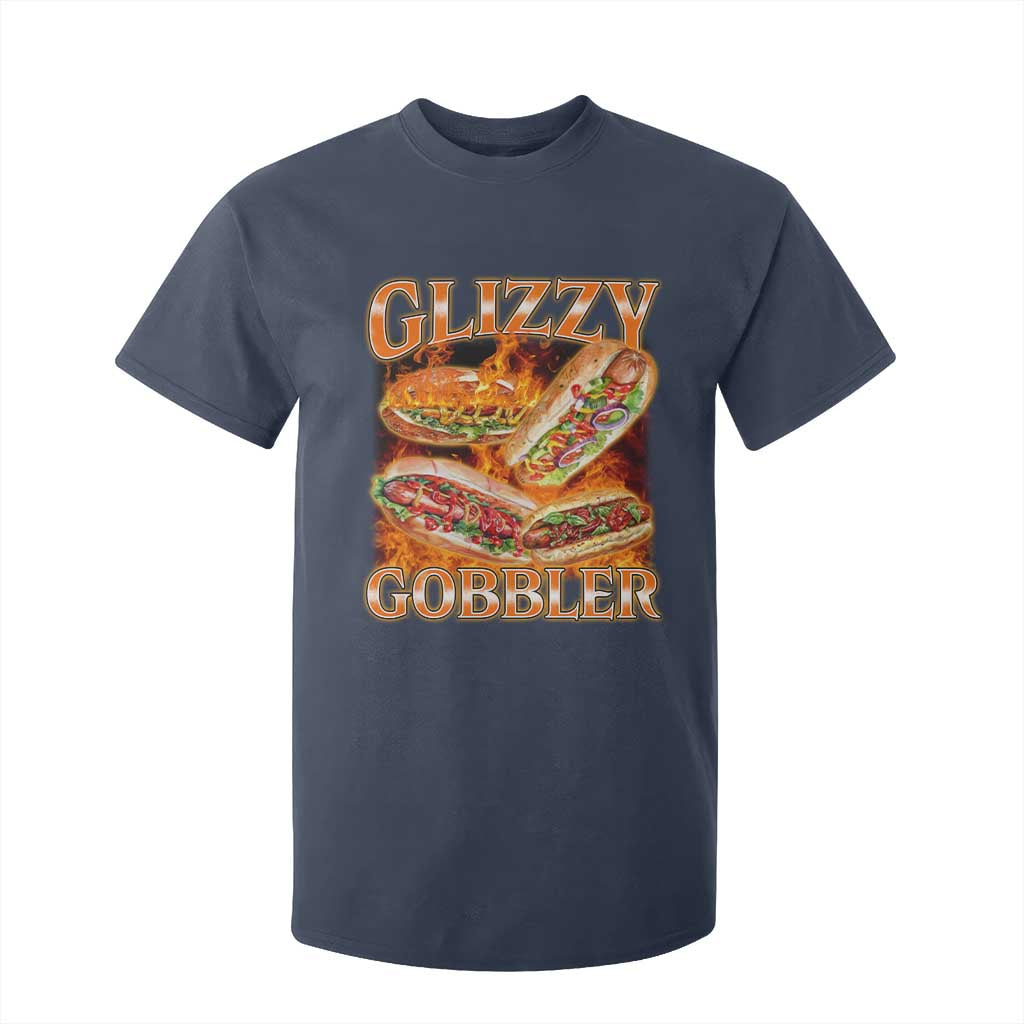 Funny Glizzy Gobbler T Shirt For Kid Glizzy Hot Dog Meme Hilarious TS11 Navy Print Your Wear