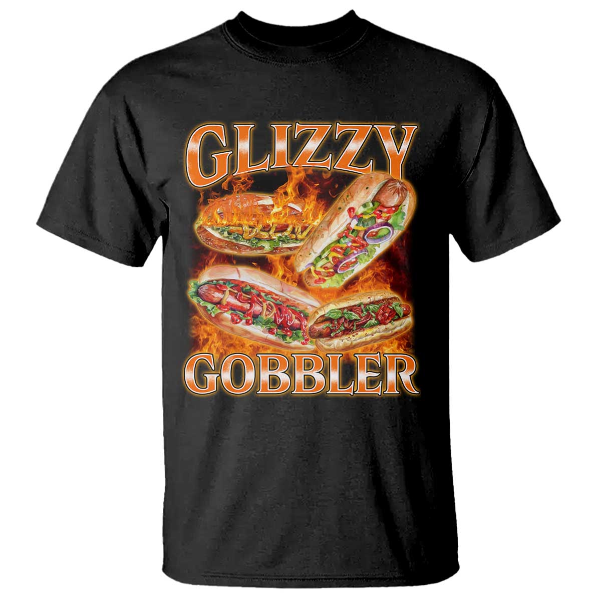 Funny Glizzy Gobbler T Shirt Glizzy Hot Dog Meme Hilarious TS11 Black Print Your Wear