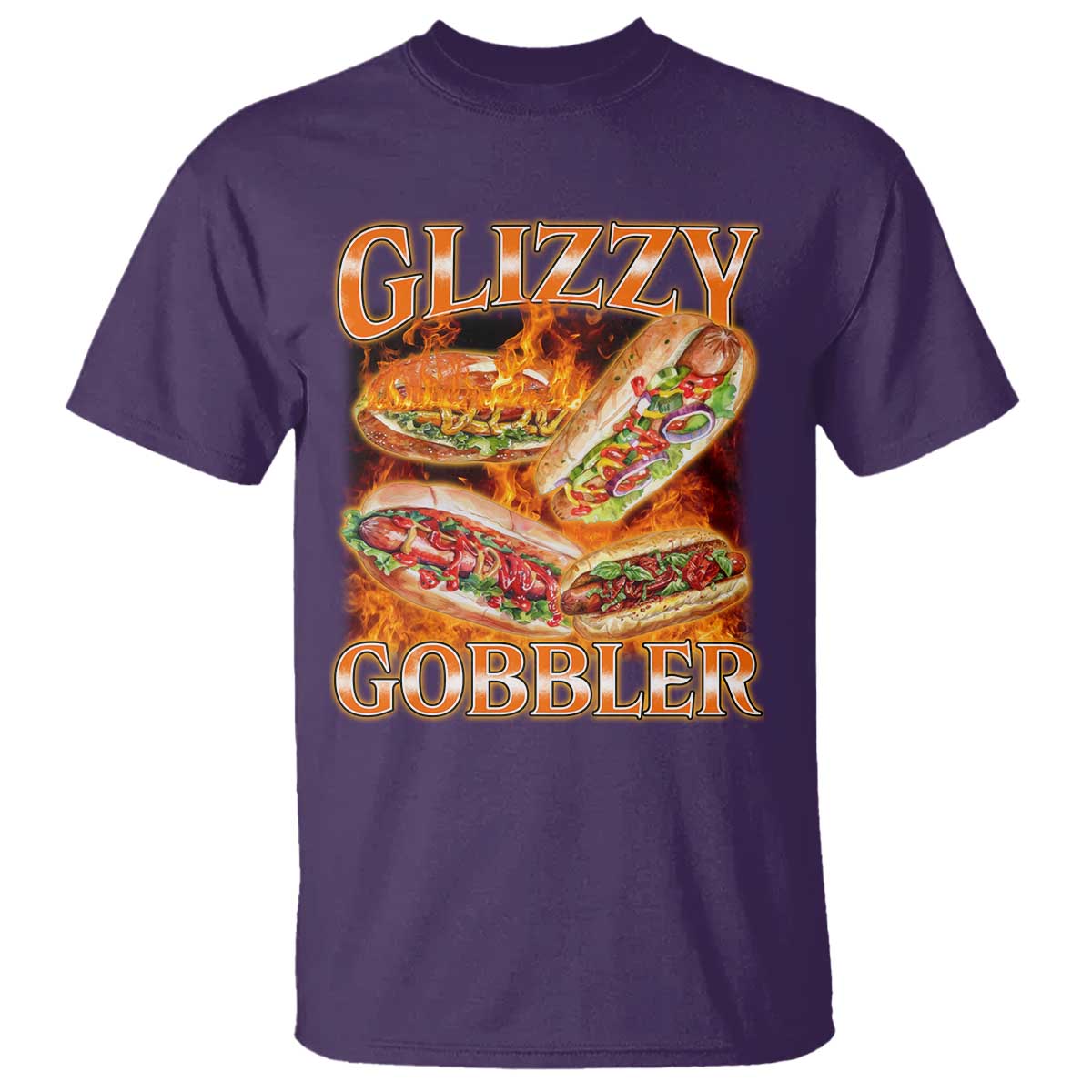 Funny Glizzy Gobbler T Shirt Glizzy Hot Dog Meme Hilarious TS11 Purple Print Your Wear