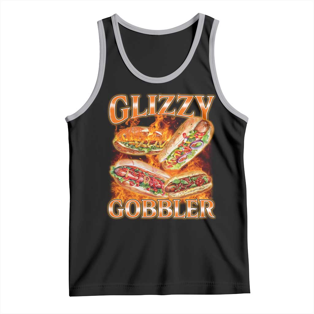 Funny Glizzy Gobbler Tank Top Glizzy Hot Dog Meme Hilarious TS11 Black Athletic Heather Print Your Wear