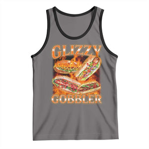 Funny Glizzy Gobbler Tank Top Glizzy Hot Dog Meme Hilarious TS11 Deep Heather Black Print Your Wear