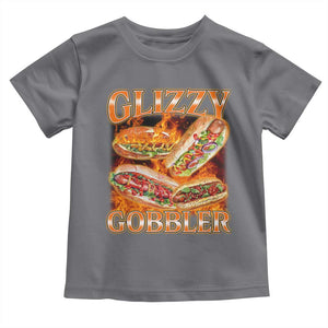 Funny Glizzy Gobbler Toddler T Shirt Glizzy Hot Dog Meme Hilarious TS11 Charcoal Print Your Wear