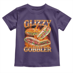 Funny Glizzy Gobbler Toddler T Shirt Glizzy Hot Dog Meme Hilarious TS11 Purple Print Your Wear