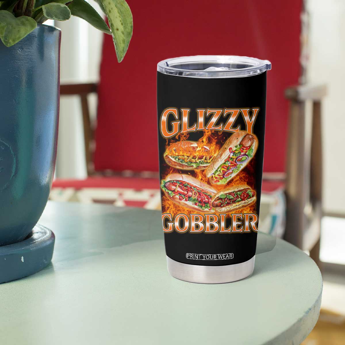 Funny Glizzy Gobbler Tumbler Cup Glizzy Hot Dog Meme Hilarious TS11 Print Your Wear