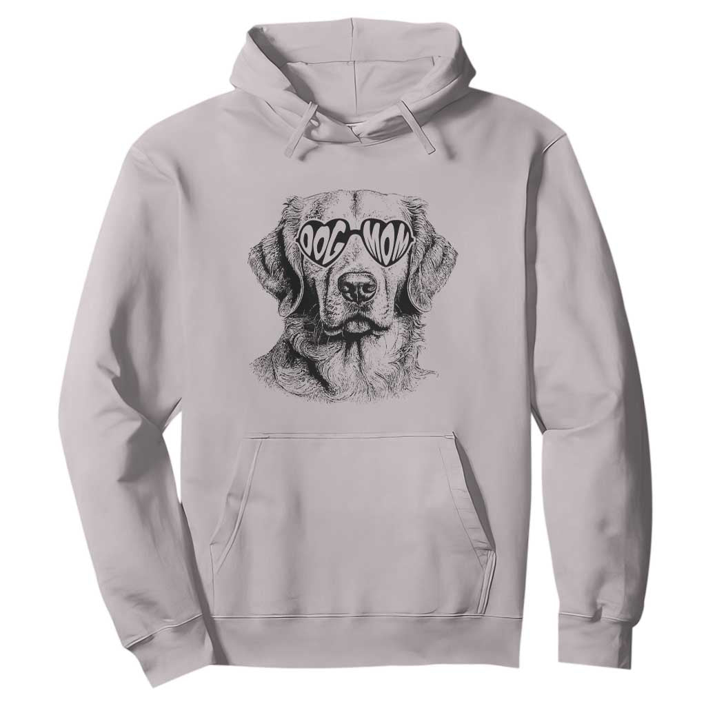 Funny Golden Retirever Dog Mom Hoodie Heart Shaped Sunglasses TS11 Ice Gray Print Your Wear