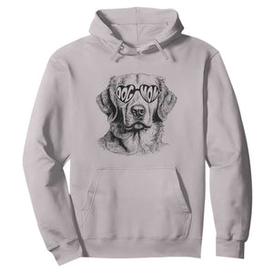 Funny Golden Retirever Dog Mom Hoodie Heart Shaped Sunglasses TS11 Ice Gray Print Your Wear
