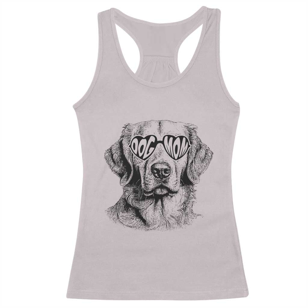 Funny Golden Retirever Dog Mom Racerback Tank Top Heart Shaped Sunglasses TS11 Ice Gray Print Your Wear