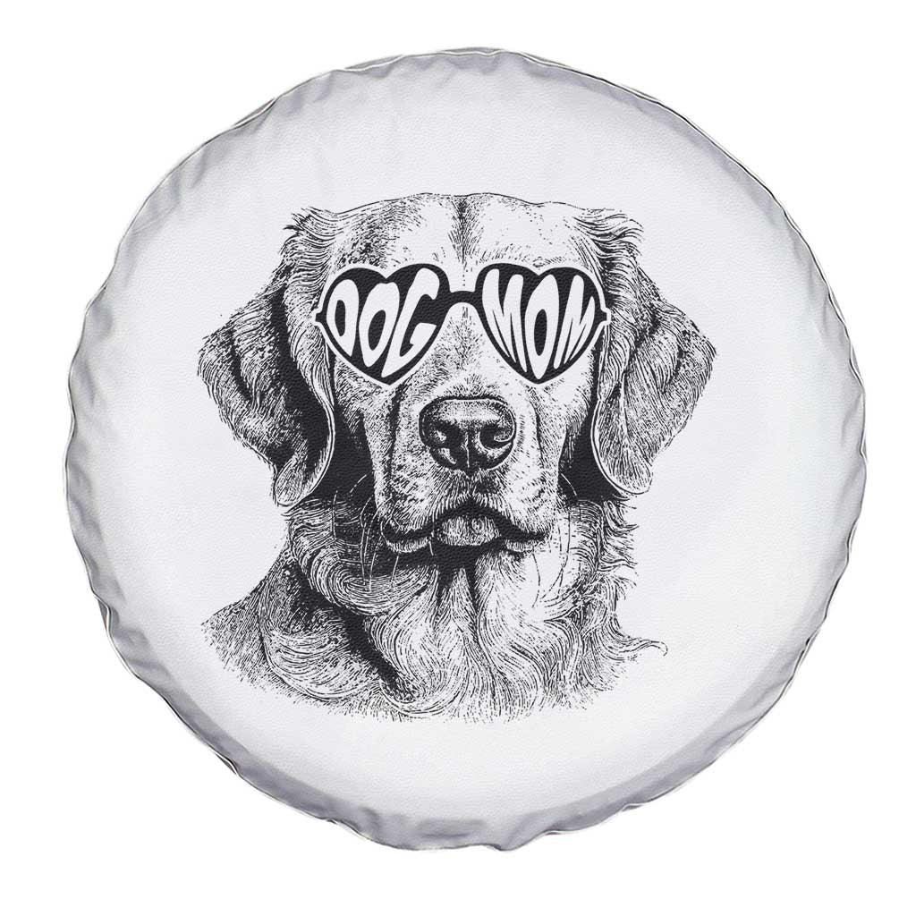 Funny Golden Retirever Dog Mom Spare Tire Cover Heart Shaped Sunglasses TS11 Print Your Wear