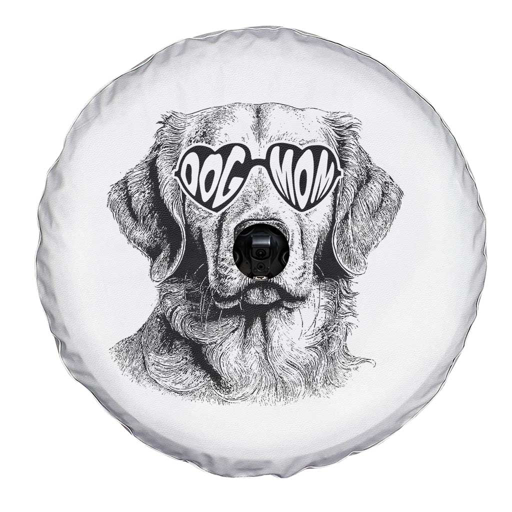 Funny Golden Retirever Dog Mom Spare Tire Cover Heart Shaped Sunglasses TS11 Print Your Wear