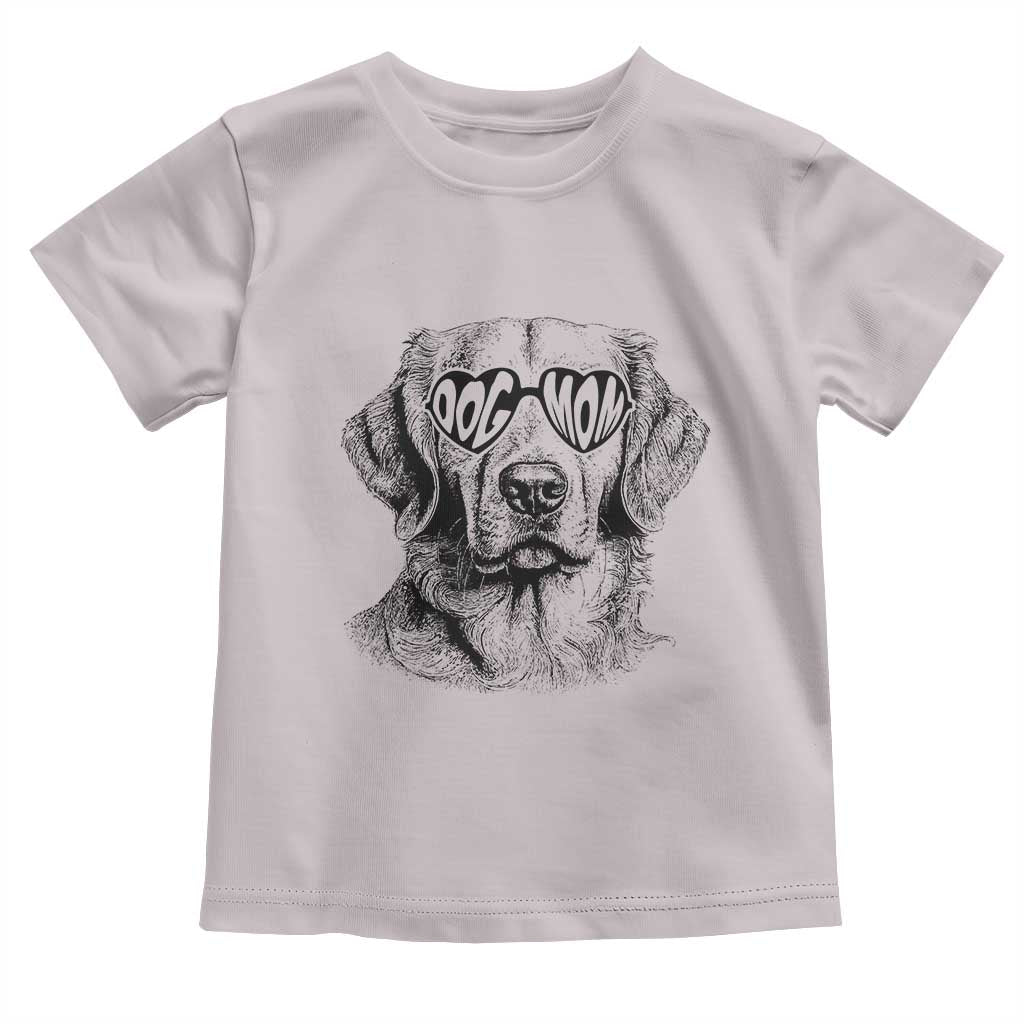 Funny Golden Retirever Dog Mom Toddler T Shirt Heart Shaped Sunglasses TS11 Ice Gray Print Your Wear