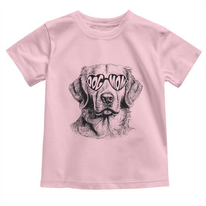 Funny Golden Retirever Dog Mom Toddler T Shirt Heart Shaped Sunglasses TS11 Light Pink Print Your Wear