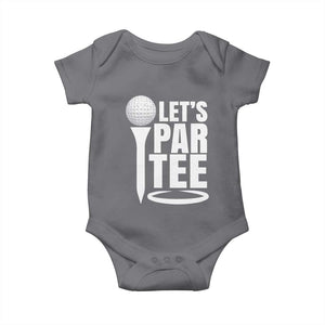 Funny Golfing Baby Onesie Let's Par Tee Fathers Day Golfer Gift Dad Grandpa TS10 Charcoal Print Your Wear