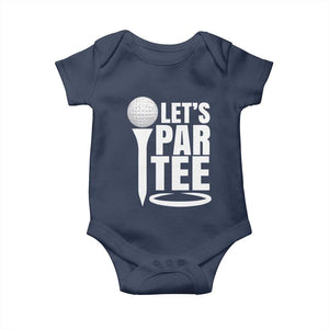 Funny Golfing Baby Onesie Let's Par Tee Fathers Day Golfer Gift Dad Grandpa TS10 Navy Print Your Wear