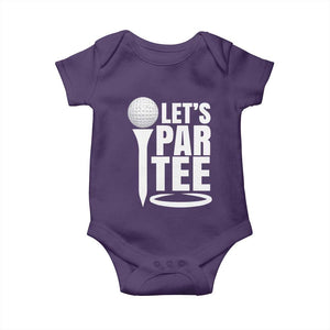 Funny Golfing Baby Onesie Let's Par Tee Fathers Day Golfer Gift Dad Grandpa TS10 Purple Print Your Wear