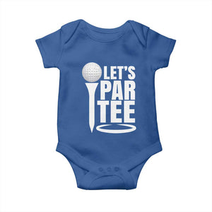 Funny Golfing Baby Onesie Let's Par Tee Fathers Day Golfer Gift Dad Grandpa TS10 Royal Blue Print Your Wear