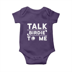 Funny Golfing Baby Onesie Talk Birdie To Me Sarcastic Sayings Golf Golfer TS10 Purple Print Your Wear