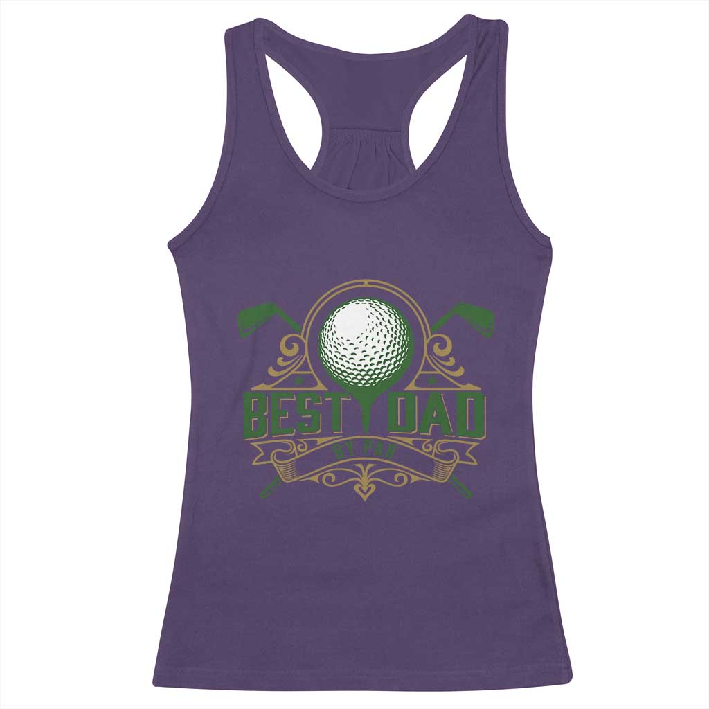 Funny Golfing Dad Racerback Tank Top Best Dad By Par Fathers Day TS11 Purple Print Your Wear