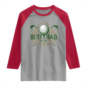 Funny Golfing Dad Raglan Shirt Best Dad By Par Fathers Day TS11 Sport Gray Red Print Your Wear