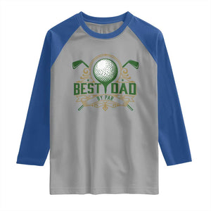 Funny Golfing Dad Raglan Shirt Best Dad By Par Fathers Day TS11 Sport Gray Royal Print Your Wear