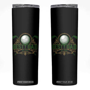 Funny Golfing Dad Skinny Tumbler Best Dad By Par Fathers Day TS11 Black Print Your Wear