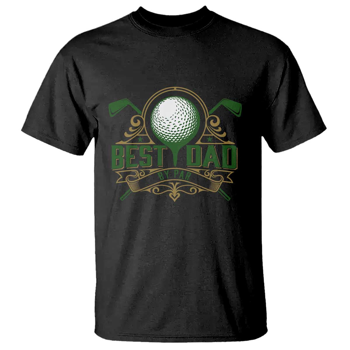 Funny Golfing Dad T Shirt Best Dad By Par Fathers Day TS11 Black Print Your Wear