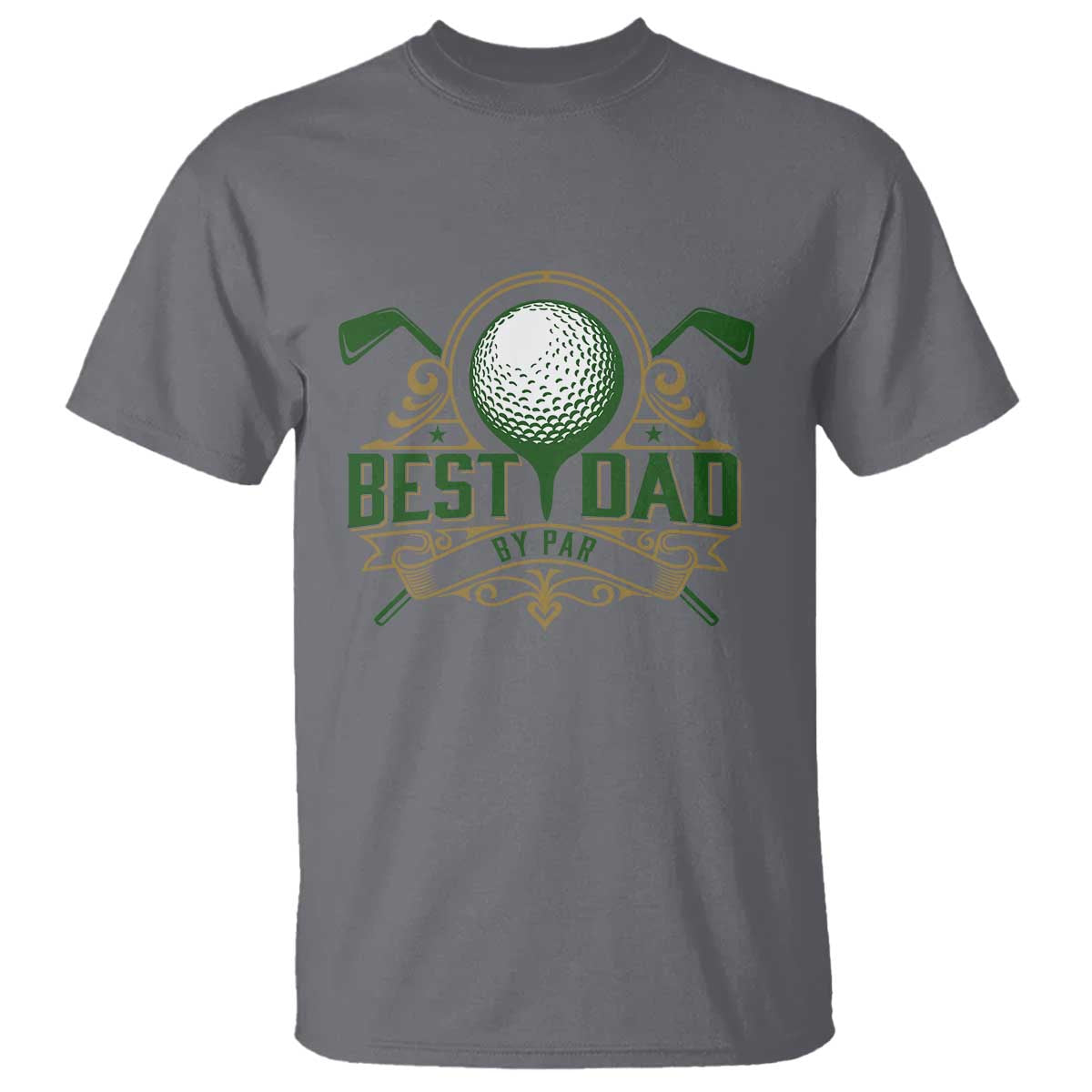 Funny Golfing Dad T Shirt Best Dad By Par Fathers Day TS11 Charcoal Print Your Wear
