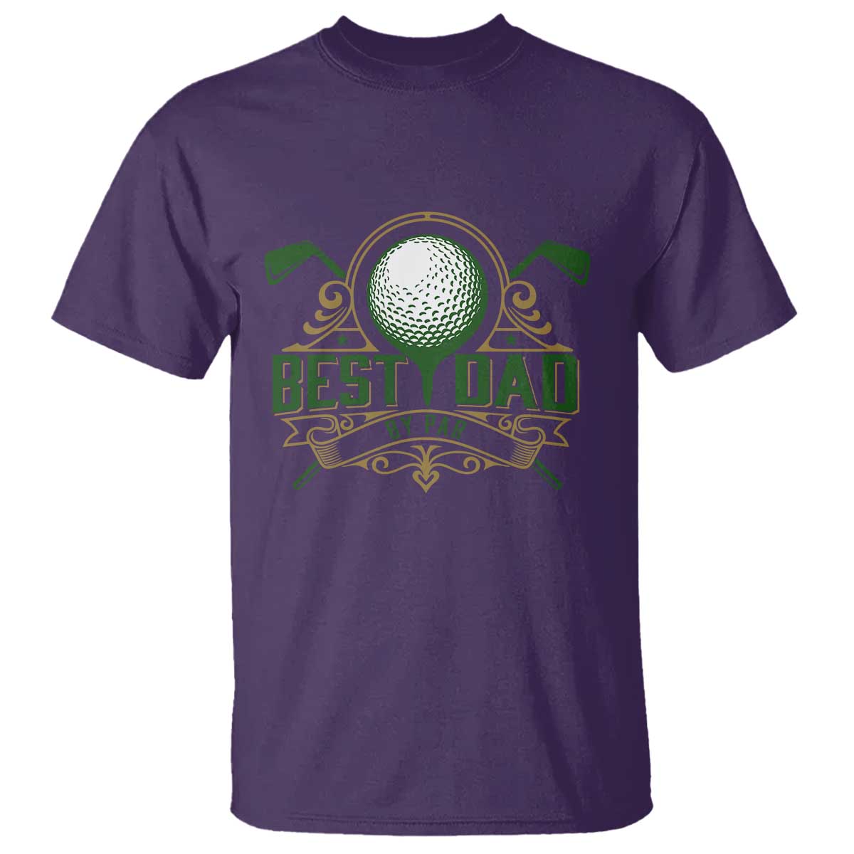 Funny Golfing Dad T Shirt Best Dad By Par Fathers Day TS11 Purple Print Your Wear