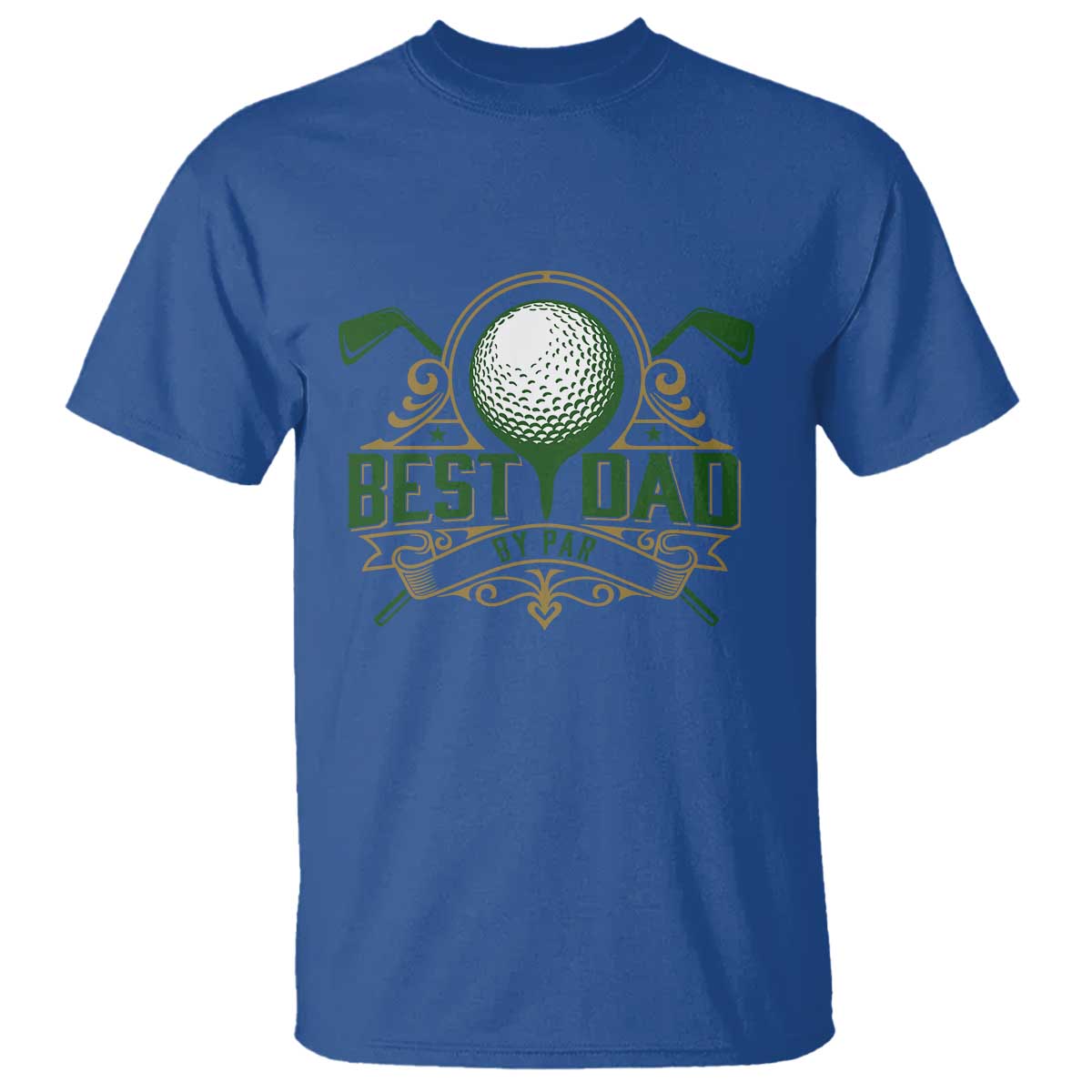 Funny Golfing Dad T Shirt Best Dad By Par Fathers Day TS11 Royal Blue Print Your Wear