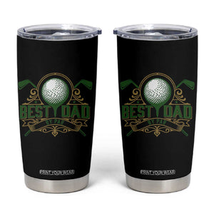 Funny Golfing Dad Tumbler Cup Best Dad By Par Fathers Day TS11 Black Print Your Wear