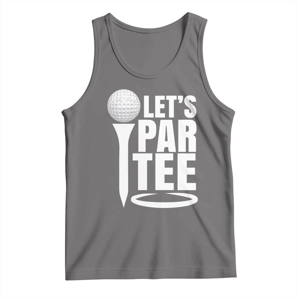 Funny Golfing Tank Top Let's Par Tee Fathers Day Golfer Gift Dad Grandpa TS10 Deep Heather Print Your Wear