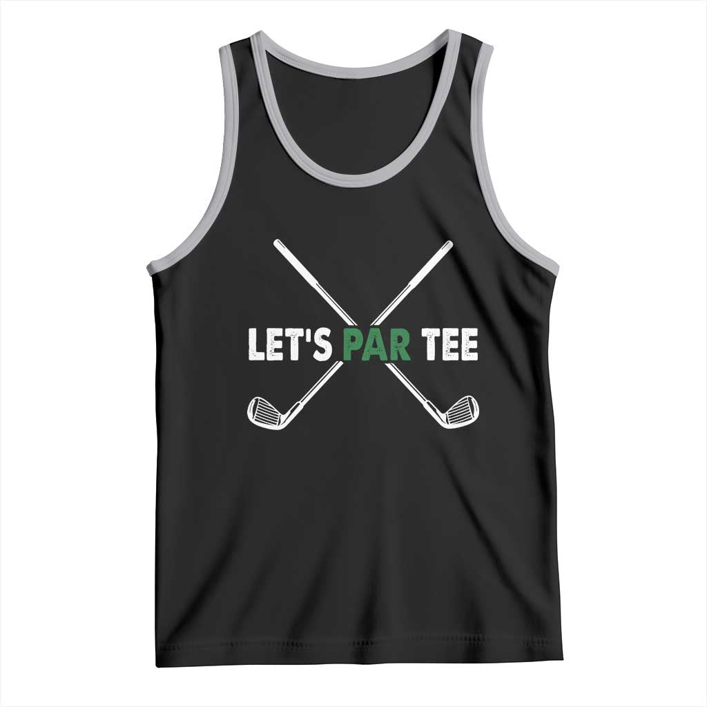 Funny Golfing Tank Top Let's Par Tee Golf Player Golfer Dad Grandpa TS10 Black Athletic Heather Print Your Wear
