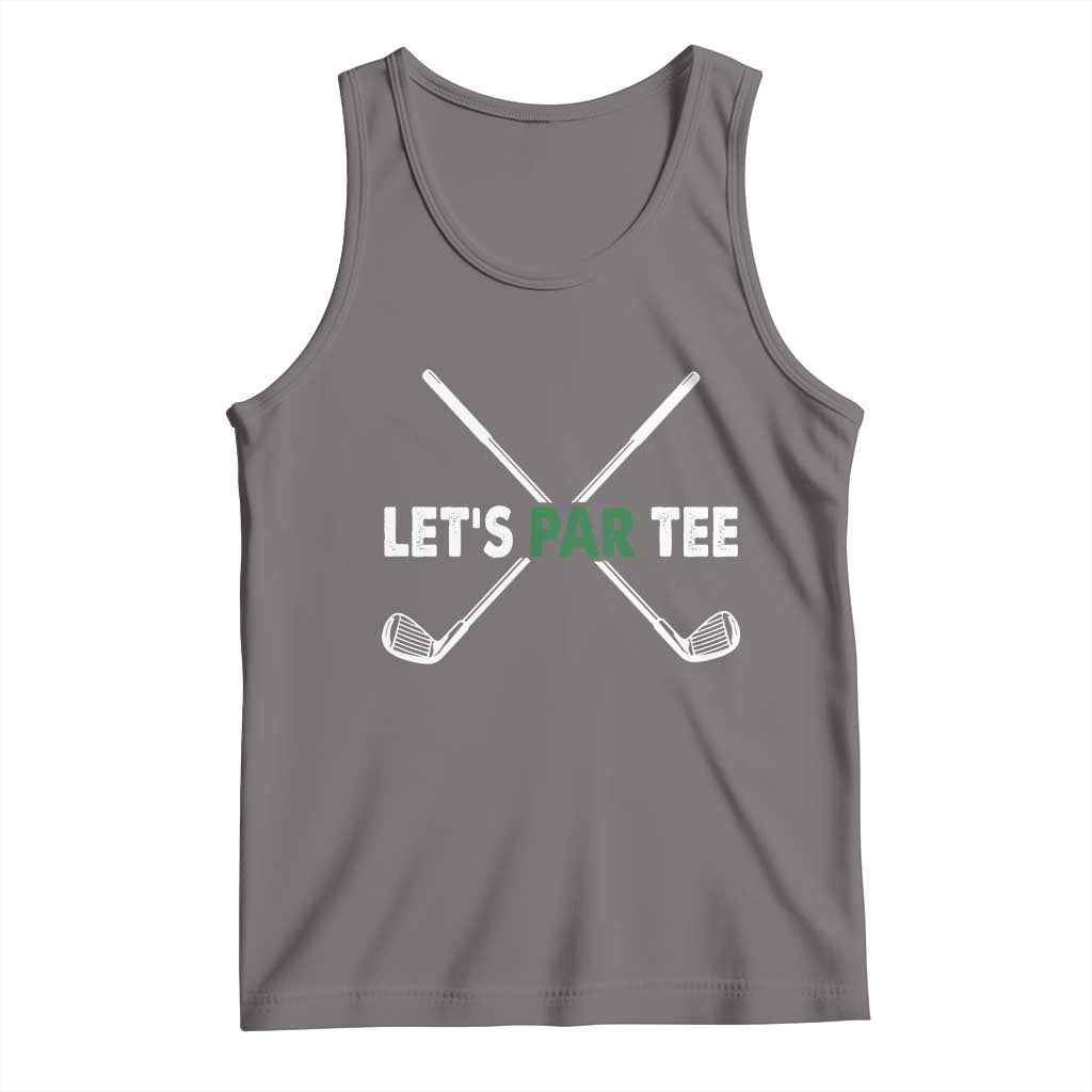 Funny Golfing Tank Top Let's Par Tee Golf Player Golfer Dad Grandpa TS10 Deep Heather Print Your Wear