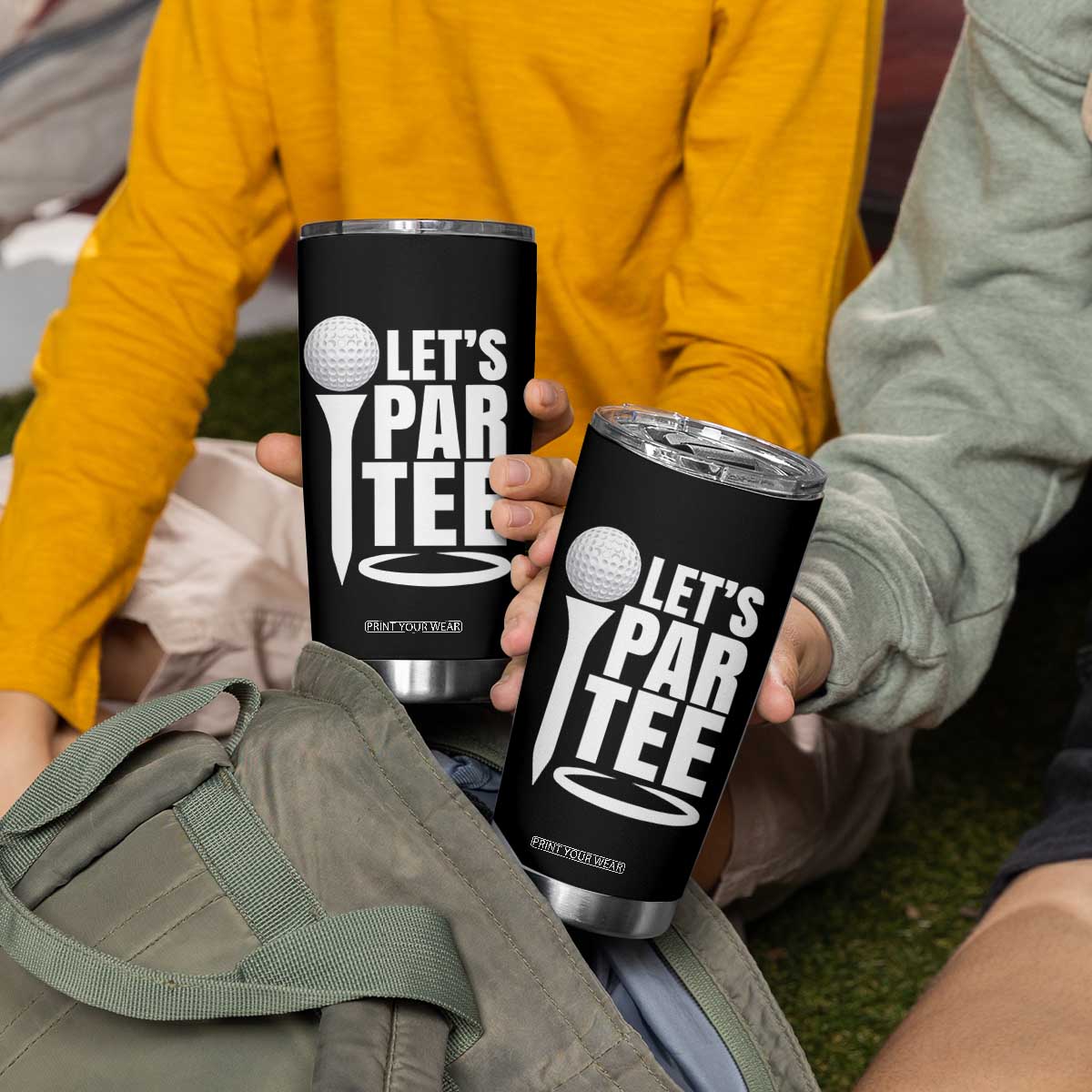Funny Golfing Tumbler Cup Let's Par Tee Fathers Day Golfer Gift Dad Grandpa TS10 Print Your Wear