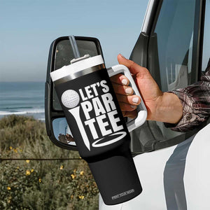 Funny Golfing Tumbler With Handle Let's Par Tee Fathers Day Golfer Gift Dad Grandpa TS10 Print Your Wear