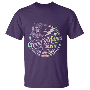 Funny Good Moms Say Bad Words T Shirt Mother's Day Messy Bun Skeleton TS11 Purple Print Your Wear