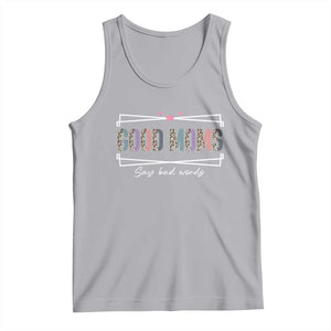 Funny Good Moms Say Bad Words Tank Top Mother's Day Leopard Heart TS11 Athletic Heather Print Your Wear