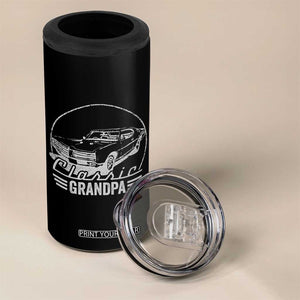 Funny Grandpa Classic Car Graphic 4 in 1 Can Cooler Tumbler Father's Day Grandpa Gift TB10 Print Your Wear