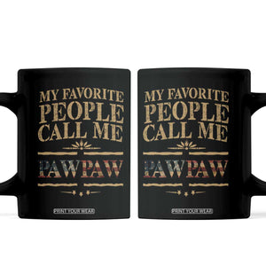Funny Grandpa Coffee Mug My Favorite People Call Me Pop Pop Retro American Flag TS10 Black Print Your Wear