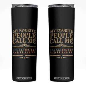 Funny Grandpa Skinny Tumbler My Favorite People Call Me Pop Pop Retro American Flag TS10 Black Print Your Wear