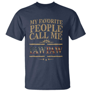 Funny Grandpa T Shirt My Favorite People Call Me Pop Pop Retro American Flag TS10 Navy Print Your Wear